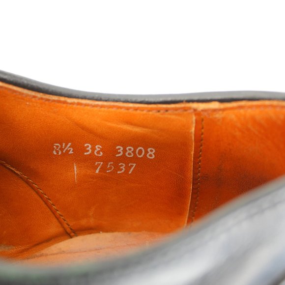 Allen Edmonds McClain Black Leather Wingtip Oxford Brogue Goodyear USA Mens 8.5 - Picture 10 of 16